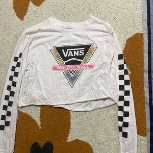 Vans long sleeve crop top size medium